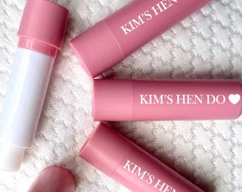 Personalised Hen Party Bachelorette Lip Balm Favours – Vegan & Eco-Friendly