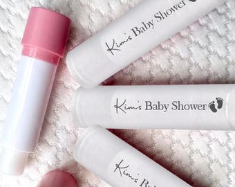CLEAR CASE Personalised Party Wedding Baby Shower Lip Balm Favours – Vegan & Eco-Friendly