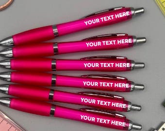 Any Text Word Phrase Personalised Pens - Custom Design