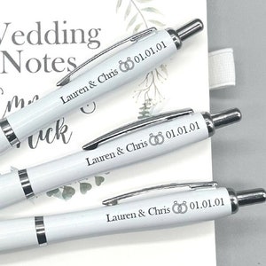 Rings Design - Personalised Wedding Favour Pens
