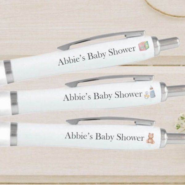 Personalised Baby Shower Favour Pens Keepsakes