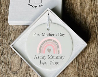 First Mothers Day as Mummy Mum Mother Mom Mam  - Ceramic Glazed Ornament Keepsake