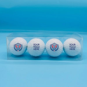 4 x Personalised Golf balls in gift box Photo Birthday image 2