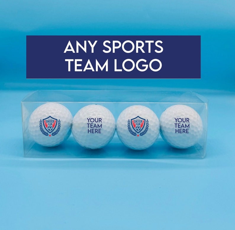 4 x Personalised Golf balls in gift box Photo Birthday image 2