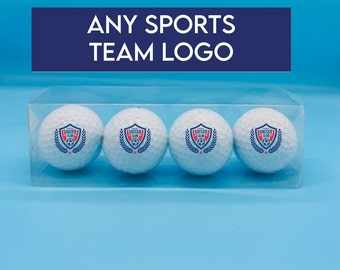 4 x Personalised Golf balls in gift box - Photo Birthday