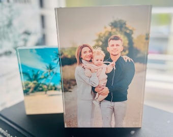Personalised Photo Block Picture Frame Acrylic A6  - Any photo