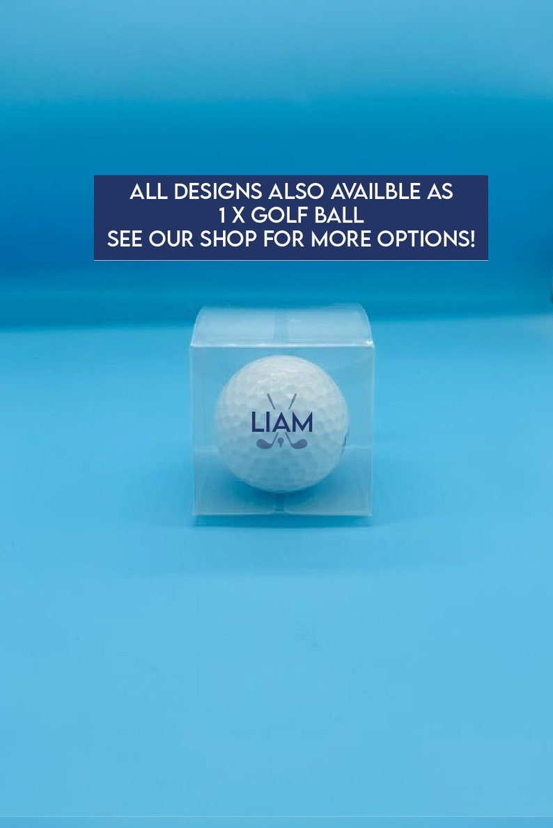 4 x Personalised Golf balls in gift box Initials or Name image 2