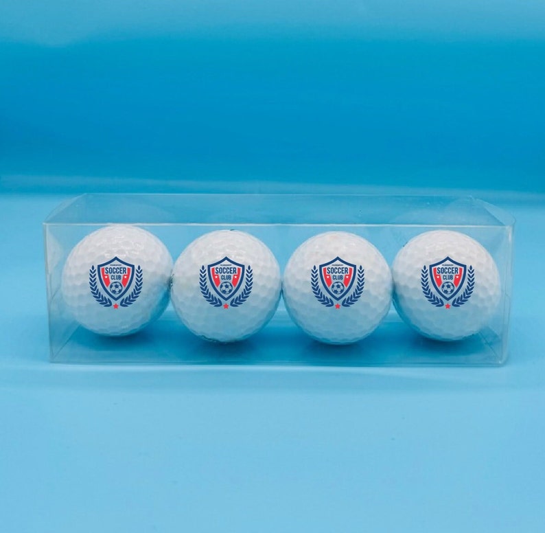 4 x Personalised Golf balls in gift box Photo Birthday image 5