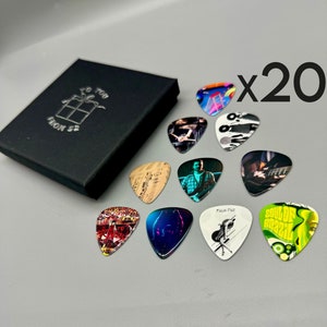 20 x gepersonaliseerde plectrum plectrums - optionele geschenkverpakking
