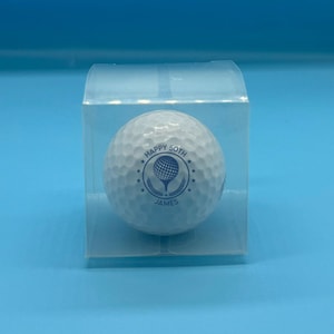 1 x Personalised Golf ball in clear gift box - Photo Birthday Father&#39;s Day