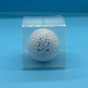 1 x personalisierter Golfball in transparenter Geschenkbox Foto zum Geburtstag, Vatertag Golf Club - Initials