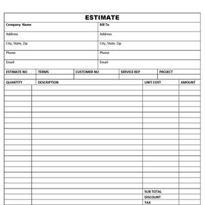 Estimate invoice Carbonless Template gray Top Business Custom Invoice