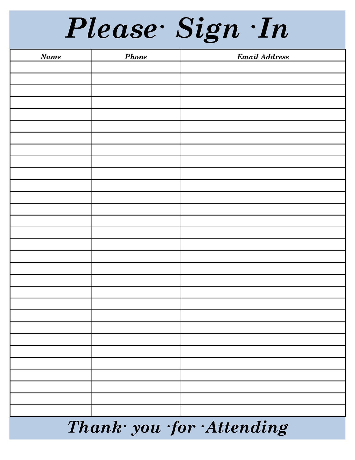 Sign in Sheet template Versatile Printable and Editable Client Sign Sign in Sheet template Versatile Printable and Editable Client Sign
