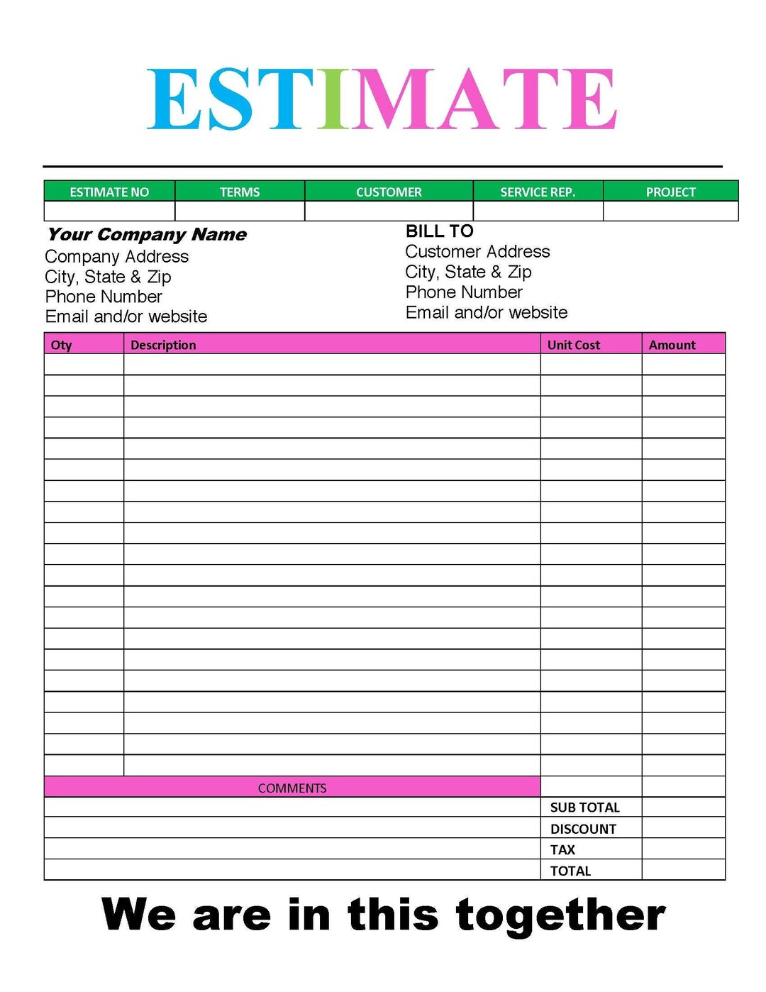 estimate-invoice-easter-template-word-editable-receipt-etsy-de