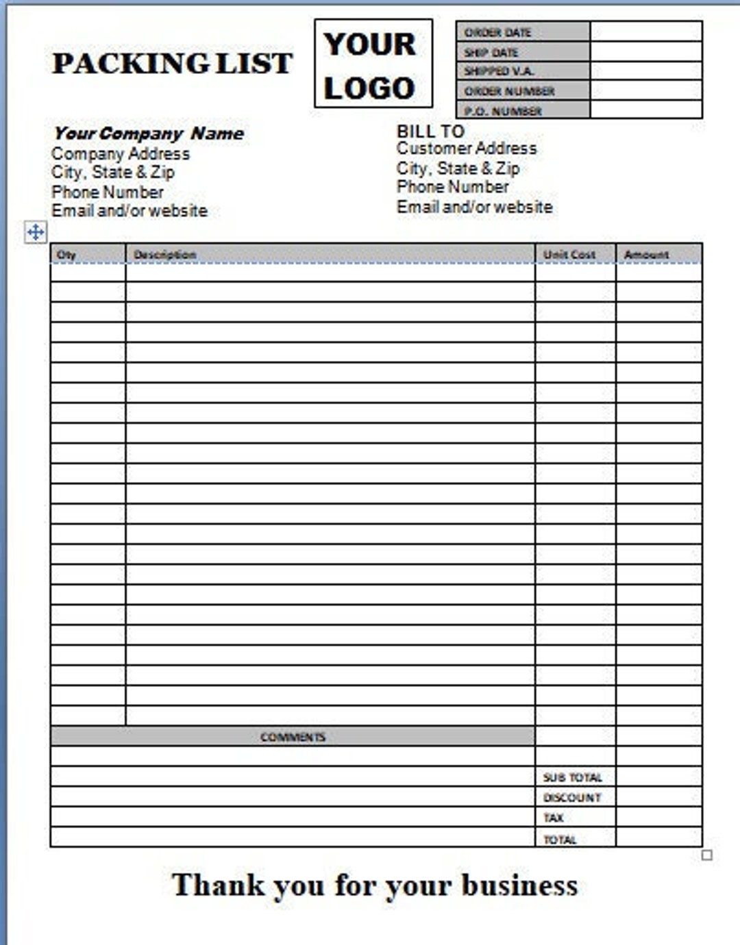 Modelo De Packing List Vrogue co