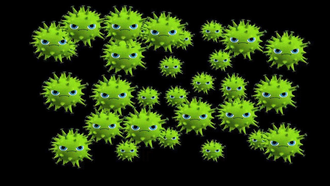 Grün Spooky Virus COVID Screensaver Etsy