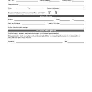 Hiring Application Template | Editable | Printable - Etsy