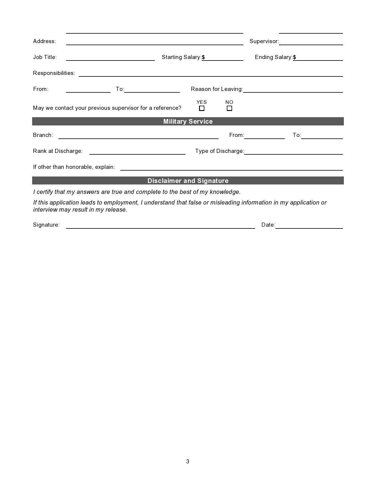 Hiring Application Template | Editable | Printable - Etsy