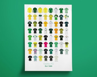 Celtic Football Club - Stampa della storia della maglia alternativa