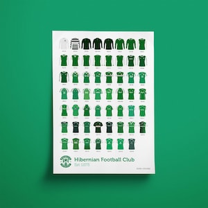 Hibernian Football Club - Shirt History Print