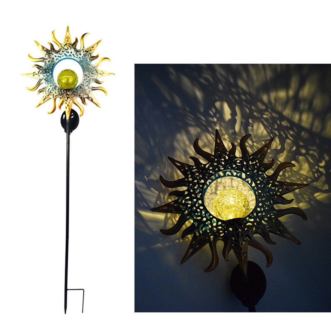 Sun Outdoor Solar Lamp Etsy