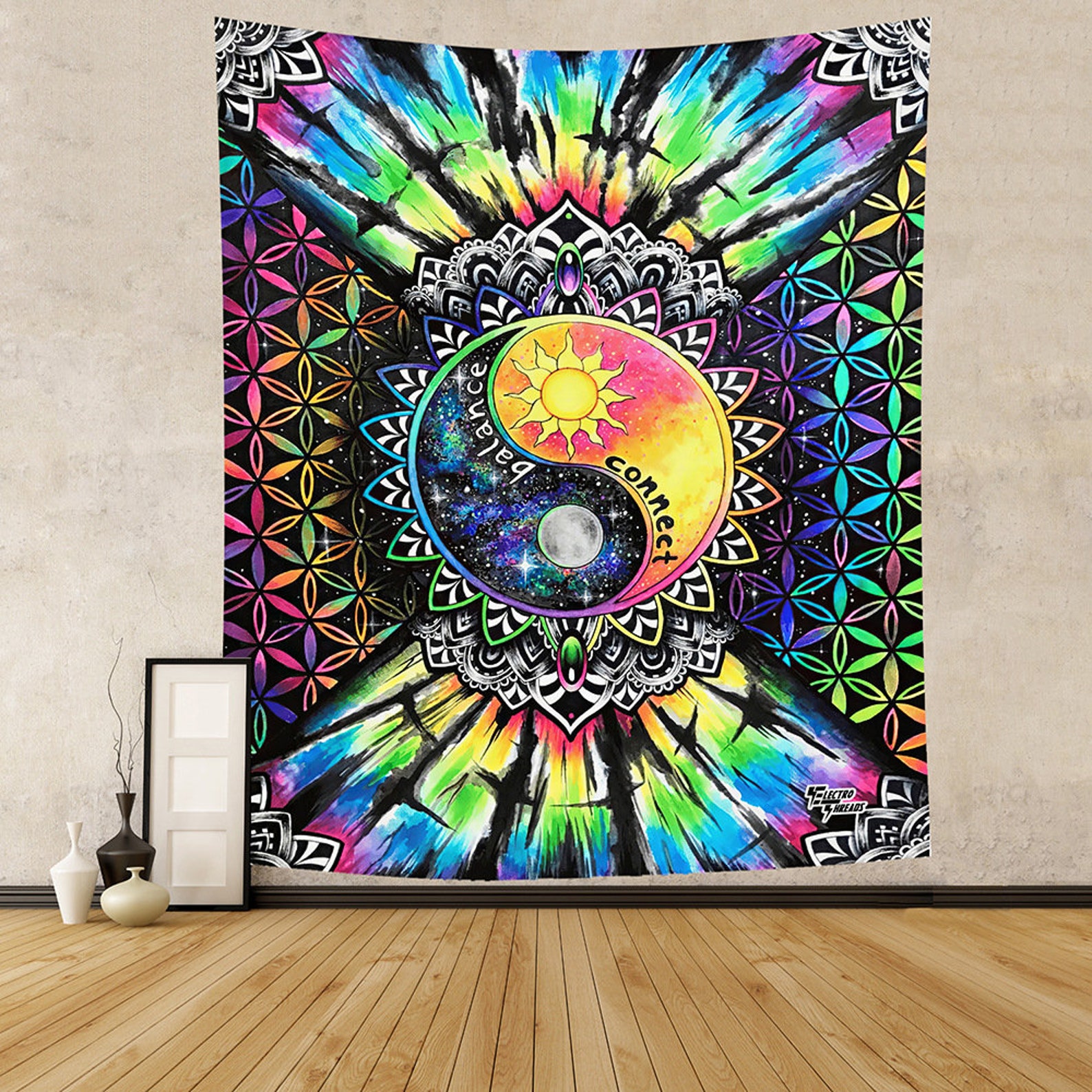 Hippie Tapestry Wall Hanging Nebula Galaxy Trippy Tapestries Etsy