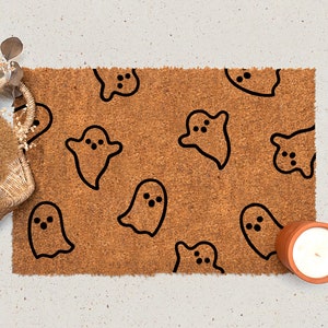 Ghost Door Mat | Welcome Mat | Ghost Door Mat | Halloween Door Mat | Fall Decor | Boos