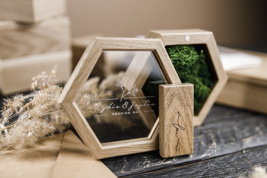 Wedding Usb Box Personalised Wooden USB Box Engraved Usb Keepsake Box