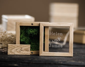 Wedding usb box| Personalised wooden USB Box| Engraved usb |Keepsake box| Wedding gift for couple| Oak wedding box| Custom USB