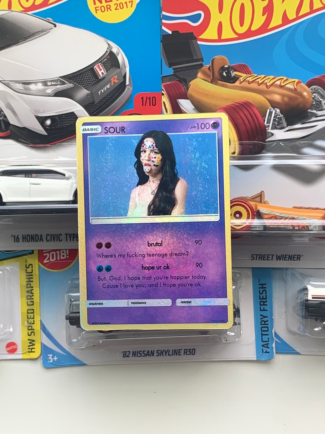 Olivia Rodrigo SOUR Custom Holographic Trading Card Etsy UK