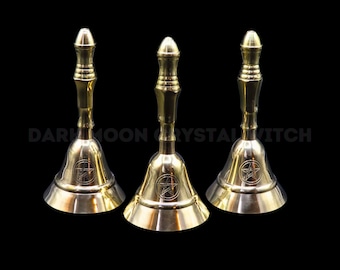 Brass Altar Bell (Pentacle Engraved), Ritual Tool
