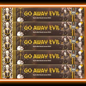 Go Away Evil Incense Sticks (15 gram pack), Premium Incense Sticks, Protection Incense, Ritual Incense, Aromatherapy, Go Away Evil Incense