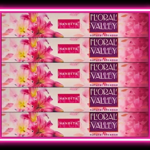 Floral Valley Incense Sticks (15 gram pack), Premium Incense Sticks, Spiritual Incense, Exotic Incense Sticks, Nandita Incense Sticks