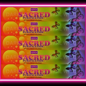 Sacred Purification Incense Sticks (15 gram pack), Premium Incense, Spiritual Incense, Cleansing Incense, Ritual Incense, Nandita Incense