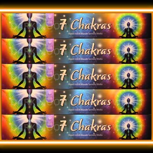 7 Chakras Incense Sticks (15 gram pack), Premium Incense Sticks, Ritual Incense, Exotic Incense, Aromatherapy, Spiritual Incense