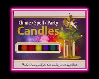 Assorted Color Chime Candles (20 Candles Per Box)
