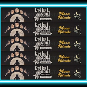 Moon Rituals Incense Sticks (15 Gram Pack), Premium Incense, Cleansing Incense, Spiritual Incense, Tribal Soul Incense, Moon Rituals Incense