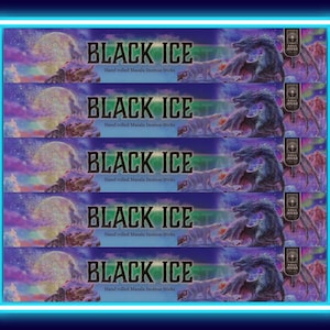 Black Ice Incense Sticks (15 gram pack), Premium Incense Sticks, Ritual Incense, Exotic Incense Sticks, Aromatherapy, Black Ice Incense