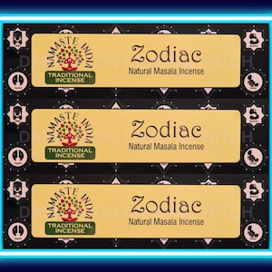 Zodiac Incense Sticks (15 gram pack), Premium Incense, Ritual Incense, Exotic Incense, Aromatherapy, Spiritual Incense, Calming Incense