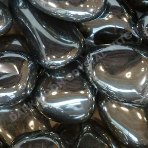 Hematite Stones (3 Stones), Polished Hematite Stones, Hematite Gemstones, Tumbled Hematite Stones, Metaphysical Crystals