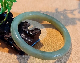 DJade-Nowa 60 mm certyfikowana naturalna zielona bransoletka z nefrytu z jadeitu, najlepszy prezent