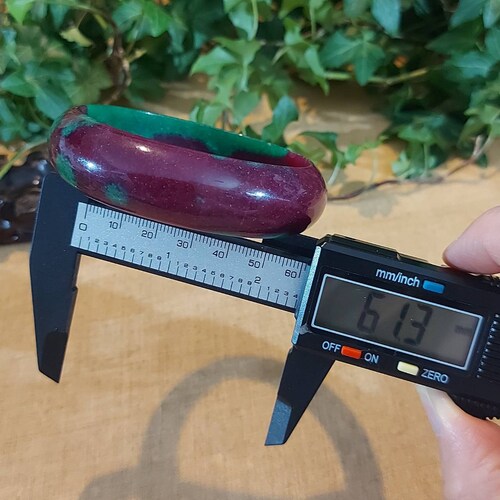 DJade-New 61mm Beautiful Natural Ruby Zoisite Epidote Gemstone shops Crystal Bangle Best Gift