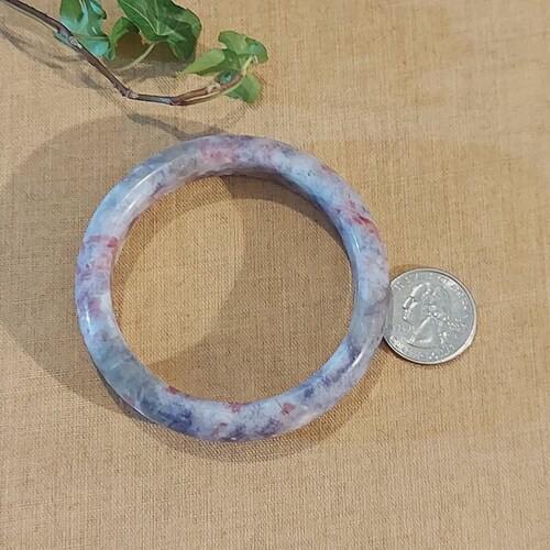 DJade-New 58mm Rare Plum Blossom Tourmaline Crystal Bangle shops Best Gift