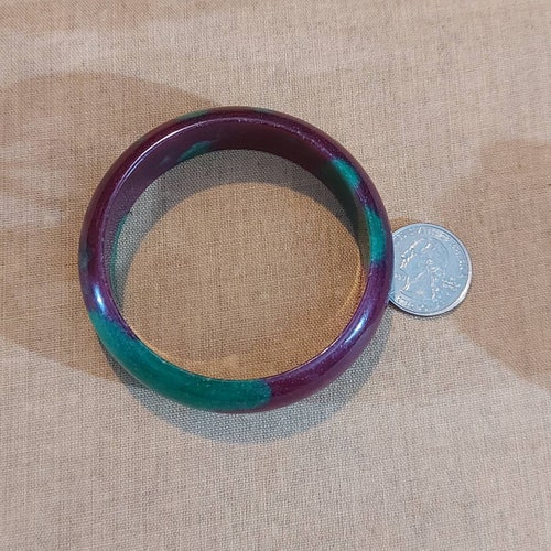 DJade-New 61mm Beautiful Natural Ruby Zoisite Epidote Gemstone shops Crystal Bangle Best Gift