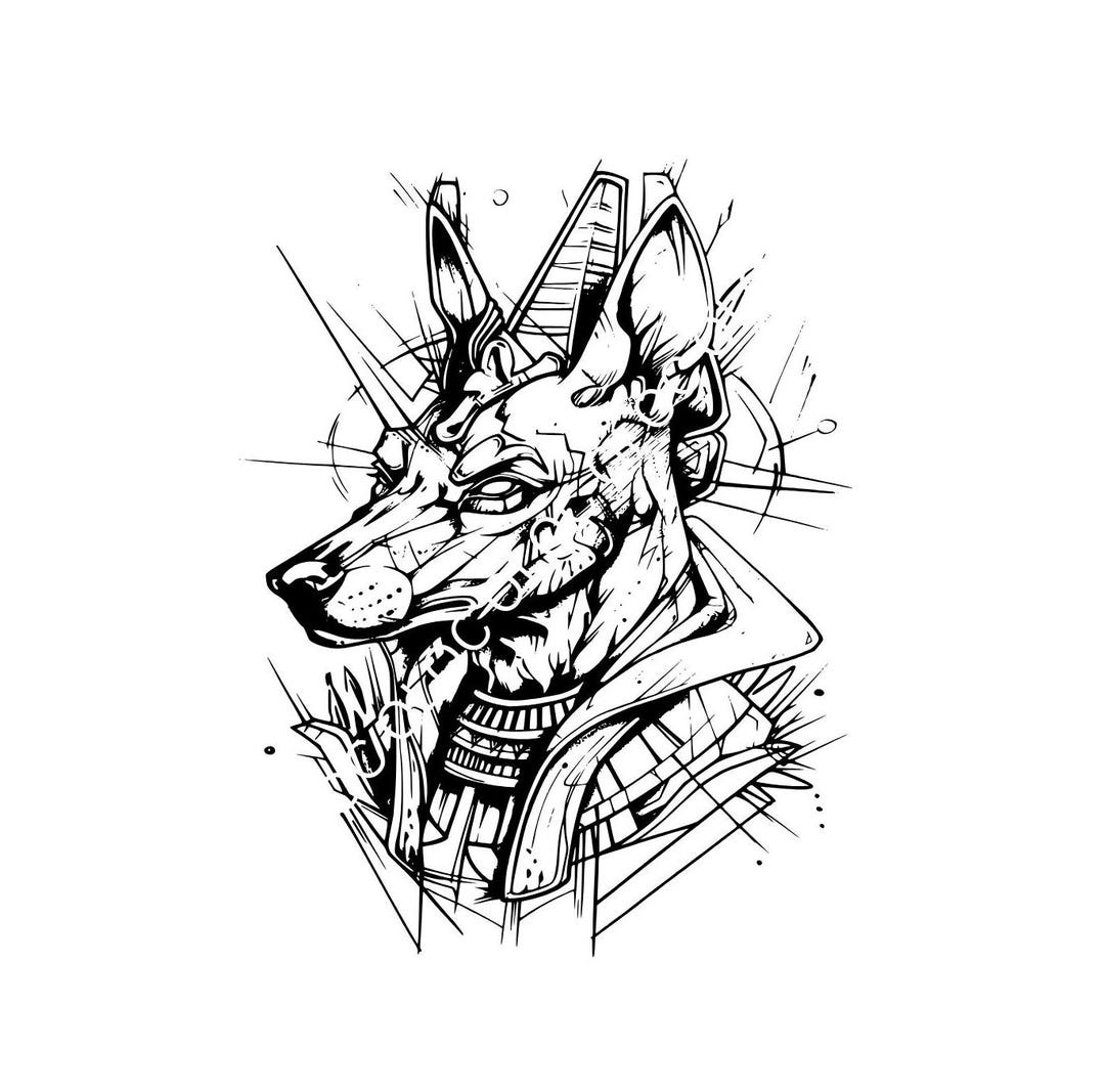 Anubis Egyptian God of the Dead Clip Art PNG SVG JPG Digital Download ...