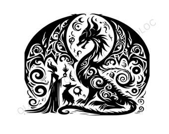 Maleficent Succubus File Clip Art PNG SVG JPG Digital Download Art Card