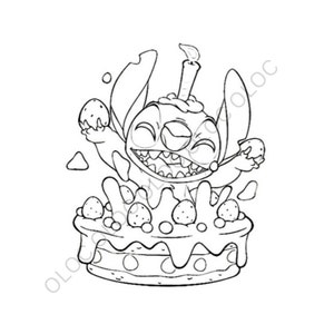 Carte d'art en téléchargement numérique pour gâteau d'anniversaire au point PNG SVG JPG