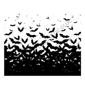 Fladdermussvärm Design Bakgrundsfil Clip Art PNG SVG JPG Digital Nedladdning Konstkort
