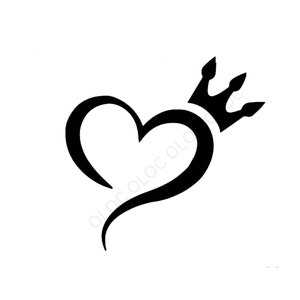 Hart kroon clip art PNG SVG JPG digitale download kunstkaart
