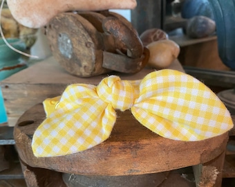 Cat Collar LEMONADE Gingham Handmade Customizable Breakaway Soft Cat Collars
